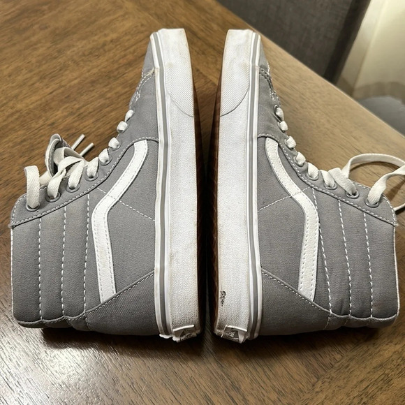 Vans Gray High Top Skateboard Shoes Men’s 5.5 / Women’s 7 Classic Skate Sneakers - Picture 8 of 11